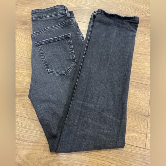 Ag Adriano Goldschmied Denim - A.G. Denim Saige Straight Leg Grey Black Wash Women’s Designer Size 24